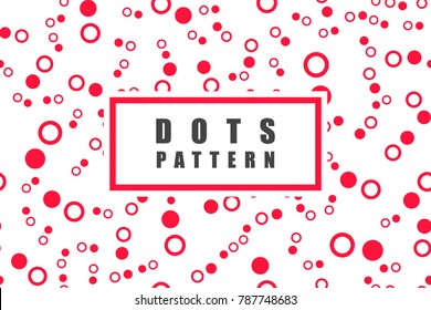 Dot objects vector pattern. Geomteric pattern for background or 