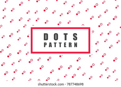 Dot objects vector pattern. Geomteric pattern for background or 