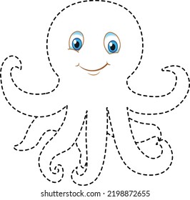 dot octopus. vector octopus. line octopus