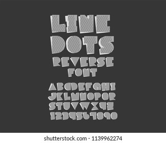 Dot overlapping line font set