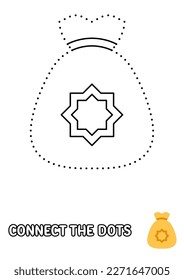 Dot to dot page with Donate for kids