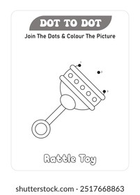 Dot To Dot Page For Kids-Rattle Toy