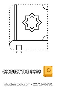 Dot to dot page with Quran for kids