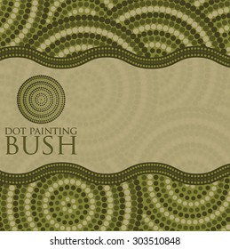 Dot painting invite/ greeting card in vector format.