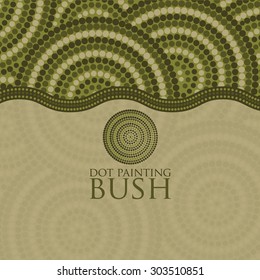 Dot painting invite/ greeting card in vector format.