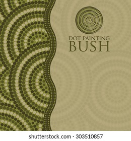 Dot painting invite/ greeting card in vector format.
