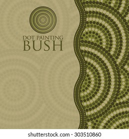 Dot painting invite/ greeting card in vector format.