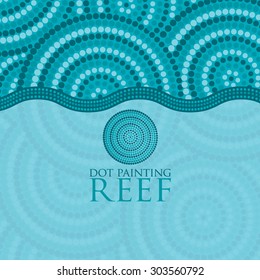 Dot painting invite/ greeting card in vector format.
