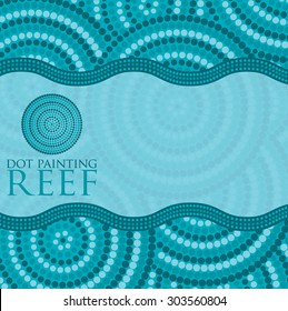 Dot painting invite/ greeting card in vector format.