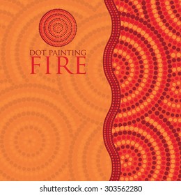 Dot painting invite/ greeting card in vector format.