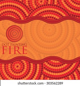 Dot painting invite/ greeting card in vector format.