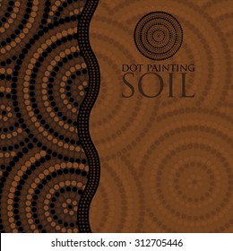 Dot painting invite/ greeting card in vector format.