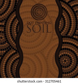 Dot painting invite/ greeting card in vector format.