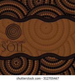 Dot painting invite/ greeting card in vector format.