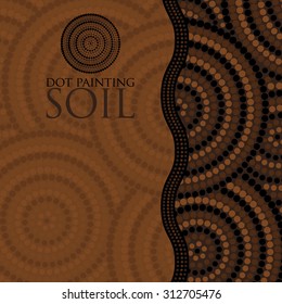 Dot painting invite/ greeting card in vector format.