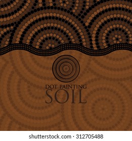 Dot painting invite/ greeting card in vector format.