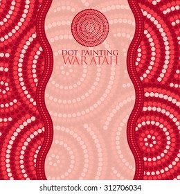 Dot painting invite/ greeting card in vector format.