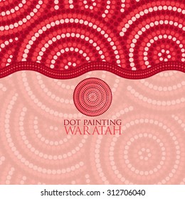 Dot painting invite/ greeting card in vector format.