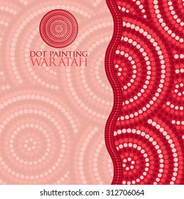 Dot painting invite/ greeting card in vector format.
