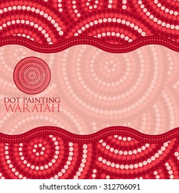 Dot painting invite/ greeting card in vector format.