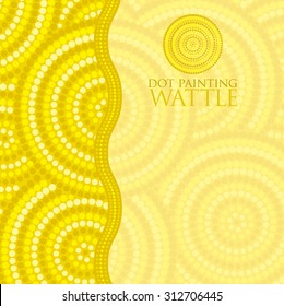 Dot painting invite/ greeting card in vector format.