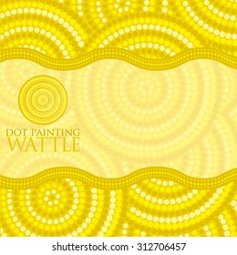 Dot painting invite/ greeting card in vector format.