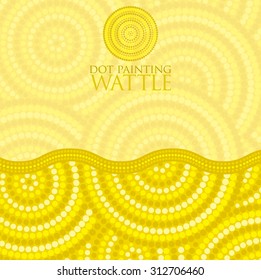 Dot painting invite/ greeting card in vector format.