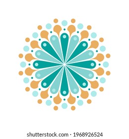 Dot painting meets mandalas. Aboriginal style of dot painting and power of mandala. Decorative flower