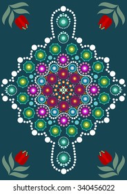 Dot painting meets mandalas. Aboriginal style of dot painting and power of mandala 