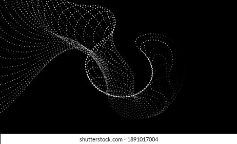 Dot particles motion sound wave vector background