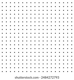 Dot pattern background. Black dots grid. White simple design. Vector illustration.