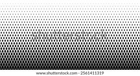 Dot pattern background. Square geometric pixel vector speed fade. Abstract particle grid gradient digital texture. Diamond shape graphic halftone mosaic. Dissolve gradation effect transform technology