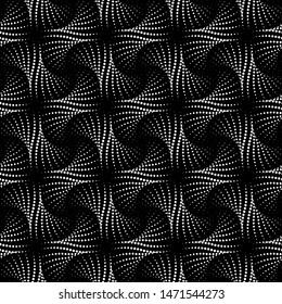 Dot pattern black and white background vector.
