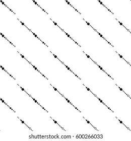 Dot pattern. Black and white hand drawn illustration. Abstract lace background.