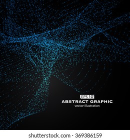 Dot pattern composed of mesh,Technological sense of abstract graphics