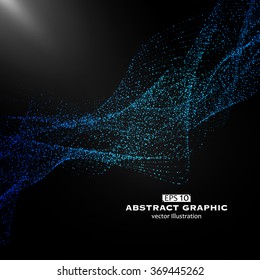 Dot pattern composed of mesh,Technological sense of abstract graphics
