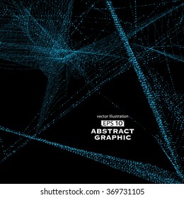 Dot pattern composed of mesh,Technological sense of abstract graphics