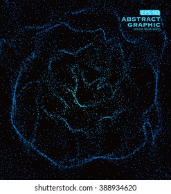 Dot pattern composed of mesh,Technological sense of abstract graphics