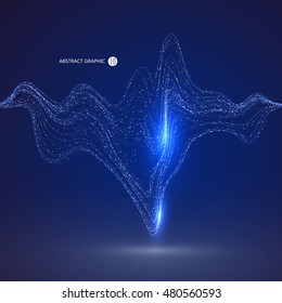 Dot pattern composed of mesh,Technological sense of abstract graphics