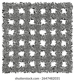 Projeto de padrão de pontos. Textura de manchas pretas. Ilustração de ponto geométrico. Arte moderna vetorial.