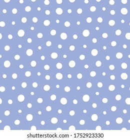 Dot pattern design. Vector snow seamless textured repeat background.