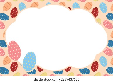 Dot pattern egg pattern Easter greeting card material