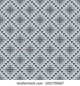 Dot pattern polka, mosaic, circle, tile, simple, seamless vector background.