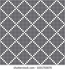 Dot pattern polka, mosaic, circle, tile, simple, seamless vector background.
