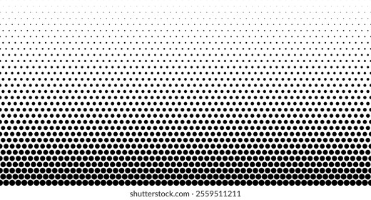 Dot pattern seamless background. Circle polka dot pattern vector template. Abstract futuristic dotted mesh with gradient effect. Geometric minimal digital design.
