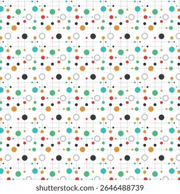 Dot pattern seamless background. Polka dot pattern template Monochrome dotted texture