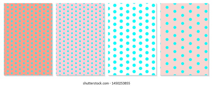 Dot Pattern Set Baby Background Blue Stock Vector (Royalty Free ...