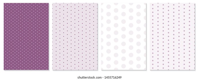 Dot pattern set. Baby background. Vector illustration. Polka dot pattern.