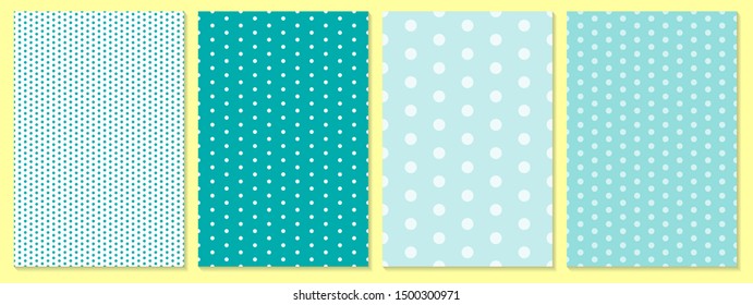 Dot Pattern Set Baby Background Blue Stock Vector (Royalty Free ...