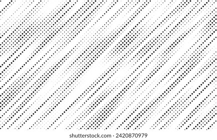 Patrón de puntos. El sutil desvanece el patrón de puntos. Cuadrícula de semitono atenuada. Una textura poco clara. Puntos de desvanecimiento negro digital aislados en fondo blanco para el diseño de red de impresión. Ilustración del vector